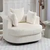 Sofá de Cor Creme Estilo Italiano, Sala Redonda Integrada, Novo Quarto de Veludo Individual Interno, Móveis Domésticos de Lazer Preguiçoso