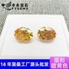 Plating forma de huevo ovalado dorado 50 puntos -5 quilates corazón flecha corte mora piedra desnuda incrustación Salida de fábrica Wuzhou