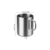 Copo de Água Dobrável de Aço Inoxidável Transfronteiriço, um Artefato Essencial para Viagem, um Copo com Alça Dobrável, um Copo de Café de Aparência Sofisticada