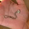 Anillo de Cadena Suave con Diamante Marquise de Plata Estilo Xiaohongshu, Anillo para Dedo Índice, Anillo para Dedo Meñique, Anillo de Nicho para Mujer, Joyería Exquisita de Alta Gama