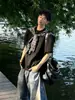 Camiseta a Cuadros con Diseño de Nicho Estilo Coreano, Bloques de Color, Falsa Dos Piezas, Chal para Hombre, Marca de Moda, Holgada Casual Cleanfit Manga Corta
