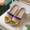 Pantuflas de Lino para Casa Suela Gruesa Paja Pantuflas para Hombre y Mujer para Casa Interior Antideslizantes Sin Mal Olor Pies Verano Venta al Mayoreo