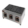 Estufa de mesa ostras gas huevo pescado sartén para hornear pulpo sartén de hierro comercial pequeña eléctrica calefacción tres placas máquina takoyaki quemar Jinbang