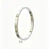 Pulsera Transfronteriza de Acero Inoxidable para Mujer, Pulsera de Joyería de Acero de Titanio, Estilo Sencillo Europeo y Americano, Joyería de Oro de 18K, Joyería Versátil de Lujo Ligero