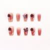 Blush Butterfly Camellia Bare Strip Pérola Glitter Nail Art Peças Wear A Girl Spice Show Branco Glitter Nail Art