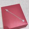 Cadena de Cola de Extensión de Plata de Ley S925 Cadena de Cola Ajustable Pulsera de Perlas con Cuentas Hecha a Mano DIY Accesorios de Plata para Collar