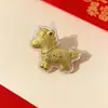 Año del Caballo Moneda de Oro Puro 999 Llavero Colgante Accesorio para Bolso Regalo Promocional