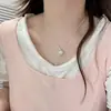 Nuevo Estilo Racimo de Flores Perlas de Mijo Blanco Australiano Colgante de Hortensia Collar Súper Brillante Circonita Perla Cadena para Clavícula Collar de Hortensia