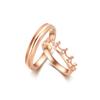 Anel de casal com design de nicho masculino e feminino Coroa de Princesa zircônia anel de par versátil joia de alto grau estilo frio presente