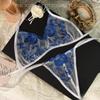 Sexy Ropa Íntima Sexy Francesa Multicolor, Tentación Apasionada, Encaje Bordado Transparente con Cordones de Tres Puntos, Exportación Europea y Americana 14152