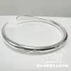Novo Bracelete de Nuvem Cinco Bênçãos Estilo Chinês para Mulheres, Ferradura Sólida com o Caractere "Fu", Banhado com Prata Pura 9999, Bracelete Fosco Método Antigo