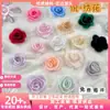 Aplique de Tecido Rosa Tridimensional de 3cm Flor Bordada em Computador Acessório para Decoração de Roupas Corsage Têxtil para Casa Acessório para Decoração de Janela