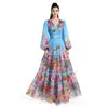 Ropa de mujer para comercio exterior transfronterizo europeo y americano AliExpress Vestido elegante TK entallador con estampado floral y cuello en V