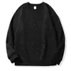 Sudadera de algodón chino de 320g con estampado de cielo estrellado y cuello redondo, nuevo estilo de otoño, retro americano moderno casual versátil para hombre
