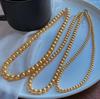 Nuevo collar de perlas Shijia de oro y té, cadena de clavícula, collar de perlas para bebé