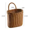 Cesta Tecida Nórdica Cozinha Cesta de Armazenamento de Gengibre e Alho Cesta Vintage de Parede Cesta Pequena Portátil para Flores Cesta Suspensa para Utensílios de Cozinha
