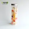 Botella de plástico transparente de 660 ml frasco para regalo frasco sellado grado alimenticio para comida de mascotas frasco de plástico para frutos secos caja de plástico redonda