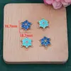 Liga de Metal Brincos Pingente Flor de Seis Pétalas Pulseira DIY Brincos Chaveiro Suporte de Flor Pingente Ornamento Pendurado Acessórios