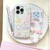 Funda para Teléfono Móvil Cadena Kt de Dibujos Animados 16Promax Adecuada para Apple 15Pro Doble Capa 14Pro17Promax Mujer