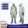 Tecido Retardante de Chama Revestido em PVC Dupla Face Roupa de Proteção Contra Fogo Químico Medicina Petróleo Semi-Fechada Leve Peça Única Roupa de Proteção Química