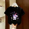 Verão de 2026 Novo Top Infantil com Estampa de Desenho Roupas de Verão para Menininha Camada Base Menina Camiseta de Algodão Puro de Manga Curta