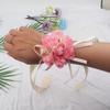 Pulsera de flores para boda, pulsera de flores para dama de honor, pulsera de flores para niños, simulación de grupo de hermanas coreanas, pulsera de flores para baile