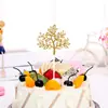 Decoración de pastel de cumpleaños dorada esmerilada tarjeta feliz tarjeta de fiesta romántica hermosa propuesta confesión