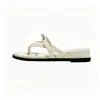 Versión de Stock Listo~Chanclas de Verano para Mujer para Uso al Aire Libre, Chanclas de Moda con Hebilla Metálica, Zapatos sin Cordones de Suela Gruesa, Sandalias Estilo Vacaciones