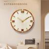 Reloj de Pared Simple Nórdico de Madera Creativo Cool Moda Estilo Crema Sala de Estar Reloj Silencioso de Lujo Ligero para Dormitorio