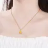 Collar Personalizado Creativo DIY Aceite de Goteo de Frutas Colgante de Durian Aguacate Lichi Piña Cadena para Clavícula Oro Acero de Titanio