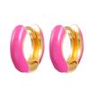Aretes Europeos y Americanos Ins Color Goteo de Aceite en Forma de C Moda para Mujer Elegante Diseño Nicho Geométricos Aretes Celebridad de Internet Accesorios para Oreja Modernos