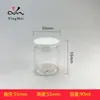 Frasco Sellado Redondo de Boca Ancha con Tapa de Mariposa 55ml Botella Dispensadora de Condimentos para Cocina Barbacoa en Stock Botella de Plástico Transparente para Mascotas