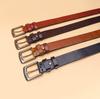 Fábrica en stock Guangzhou cinturón de piel de vaca pura retro de primera capa hecho a mano de cuero genuino para hombre casual de piel de vaca para comercio exterior