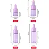 Botella de Vidrio Nueva de Alta Calidad para Aceite Esencial Morada Múltiples Especificaciones 5ml 10ml 15ml 22ml Botella Gotero con Punta de Plástico