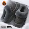 Pantuflas de Algodón Cerradas para Hombre 2026 Nuevo Invierno Interiores Hogar Felpa Cálida Suela Gruesa Antideslizante Piel Pantuflas Hombre