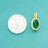 Prata Esterlina S925 Estilo Ins Pingente de Gema Facetada de Diamante Artificial Banhado a Ouro Pulseira Pingente de Colar Contas DIY