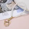 Hebilla de Llavero de Perla Accesorios de Cadena de Perla para Bolsos Estuche de Teléfono DIY Colgante de Llavero Joyería Al por Mayor
