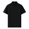 Polo Waffle para Homens de Negócios 190g, Polo Masculina com Gola Lapela, Estilo de Luxo de Alta Qualidade, Manga Curta
