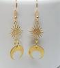 Oferta especial aretes de luna nueva, aretes de sol y luna venta directa de fábrica