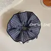 Goma para el pelo elegante de encaje a cuadros Dongdaemun coreano, diseño de alta gama, accesorio para el pelo de moda