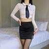 Lingerie Sexy Solitária Pijamas Sexy Femininos Vestido para Professora Uniforme Puro Quer Brincar Conjuntotight Hip Secretária Uniforme OL
