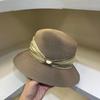 Sombrero de pescador elegante, sencillo y grande, con pantalla de lámpara, protector solar, de ala grande y pequeño, para verano