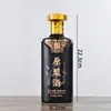 Garrafa de vidro para licor atacado spray garrafa de vinho de casamento 500ml um quilo garrafa de vinho vazia conjunto de caixa de presente impressão de logotipo
