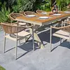 Mesas e Cadeiras de Exterior para Pátio, Jardim de Villa, Varanda ao Ar Livre, Cadeiras de Rattan à Prova d'Água e Resistentes ao Sol, Conjunto de Mesa e Cadeiras de Lazer de Exterior Moderno