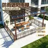 Toldos para patios de villas, sombrillas de aleación de aluminio para patios - Mediciones e instalación profesional en sitio para mejorar el atractivo estético de su espacio