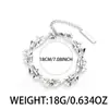 Pulsera Masculina Transfronteriza con Letra y Diseño de Espina, Nueva Cadena Cubana Versátil, Joyería Minimalista Hip-Hop Personalizada, Pulsera de Siete Cuentas