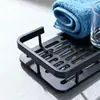 Estante de Almacenamiento para Baño sin Taladro Transfronterizo Organizador de Inodoro de Plástico Montado en Pared Rejilla de Drenaje Rectangular para Lavabo