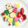 Accesorios de Resina Serie Frutas Artificiales DIY Pegamento de Crema Agujero para Pasador de Pelo Material para Joyería de Zapatos Accesorios de Imán para Refrigerador