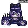 3D Nuevo Producto Impreso Sanrio kuromi kuromi Estudiante Mochila Escolar Bolso para el Almuerzo Estuche para Lápices Set de Tres Piezas