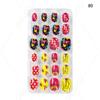 Novo Patch Nail Art Crianças 24 Patch Cartoon Natal Halloween Unha Falsa Removível Nail Art Patch